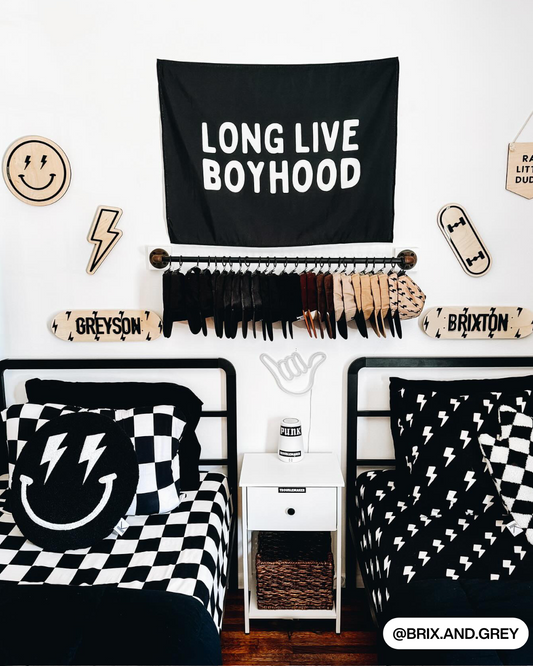Long Live Boyhood Banner (Black)