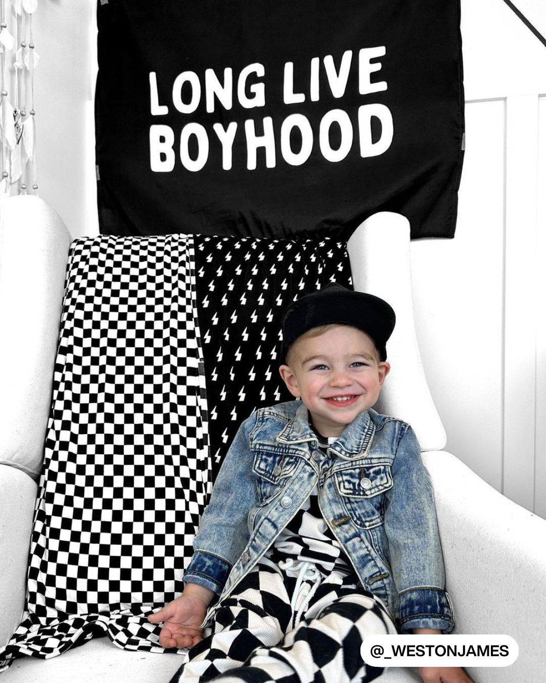 Long Live Boyhood Banner (Black)