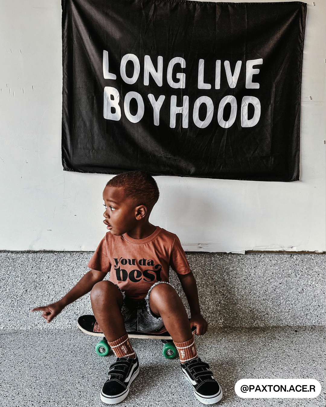 Long Live Boyhood Banner (Black)
