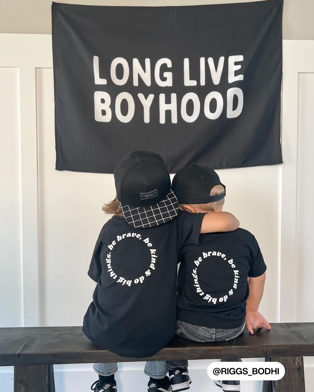 Long Live Boyhood Banner (Black)