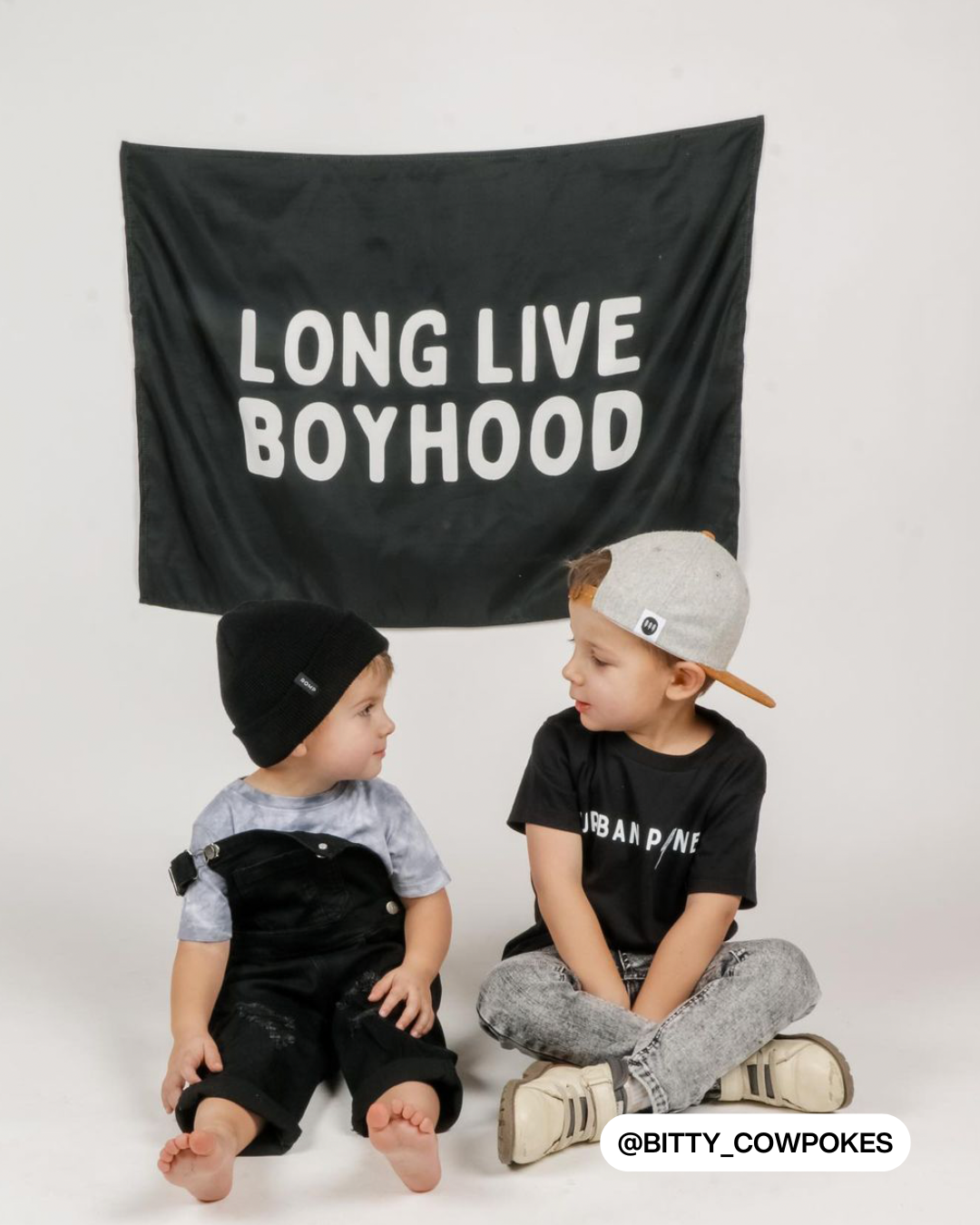 Long Live Boyhood Banner (Black)