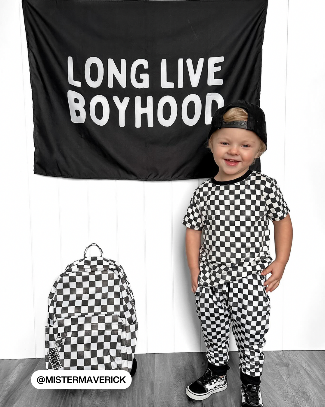 Long Live Boyhood Banner (Black)