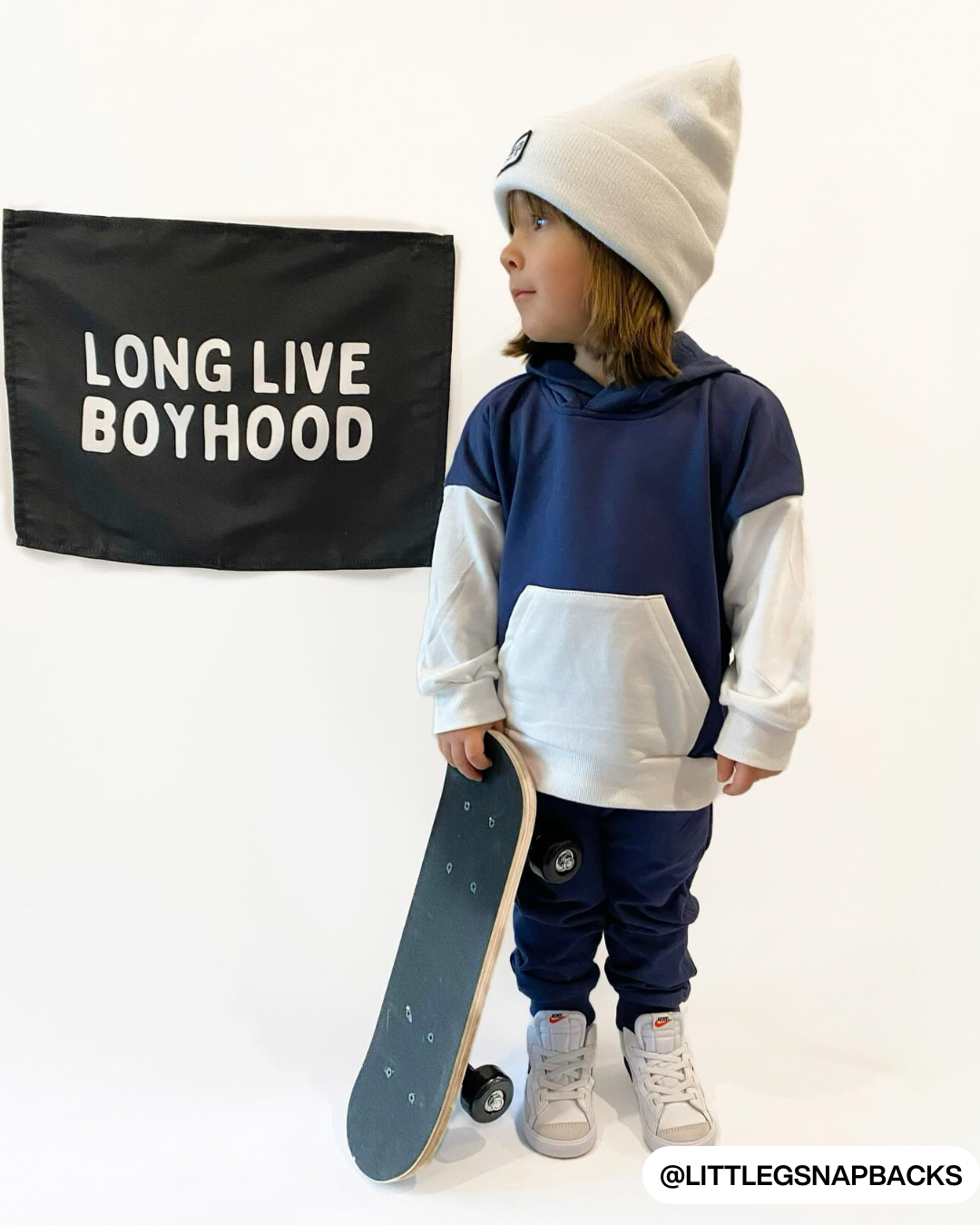 Long Live Boyhood Banner (Black)