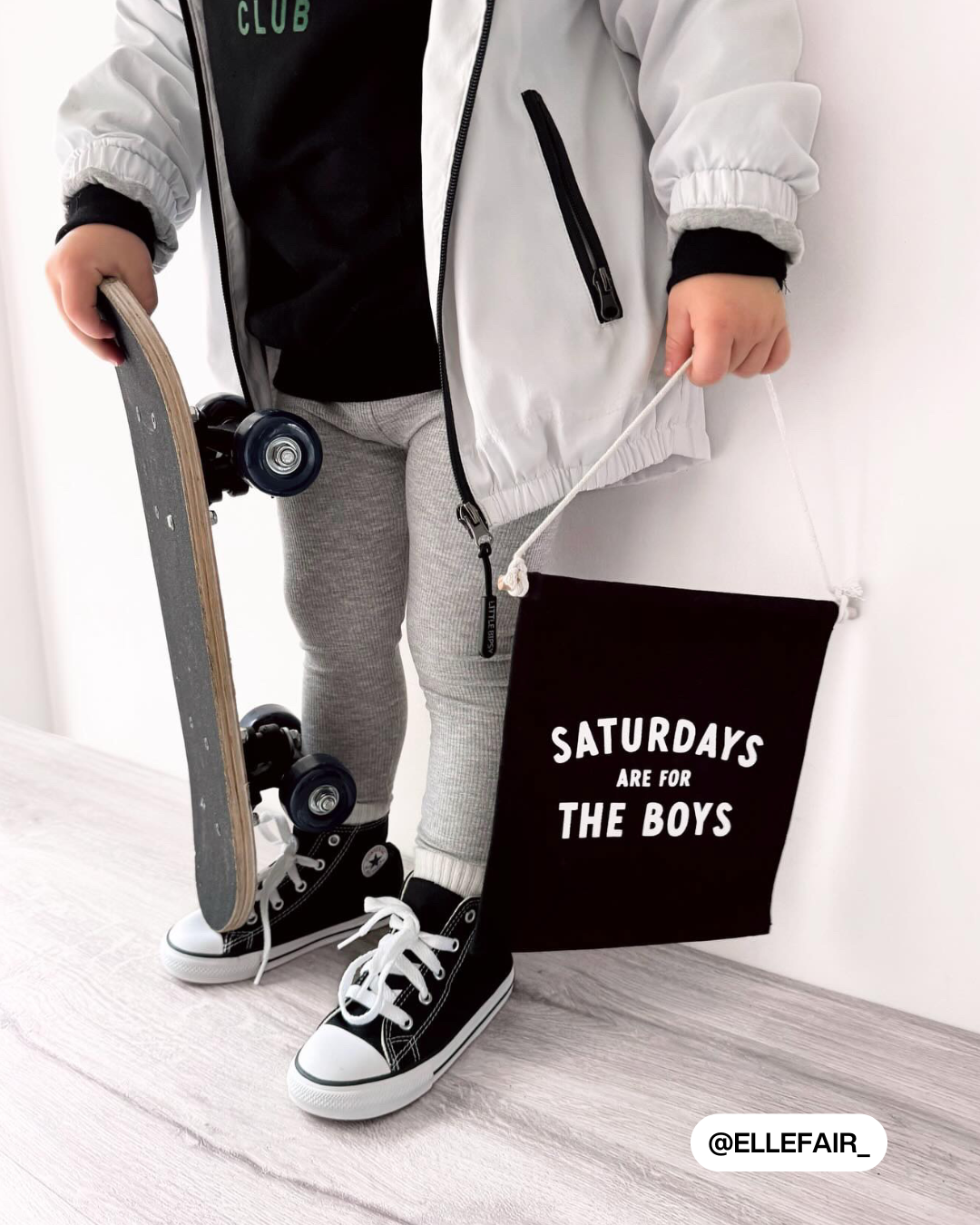 Saturdays Are For The Boys (Black) Canvas Hang Sign
