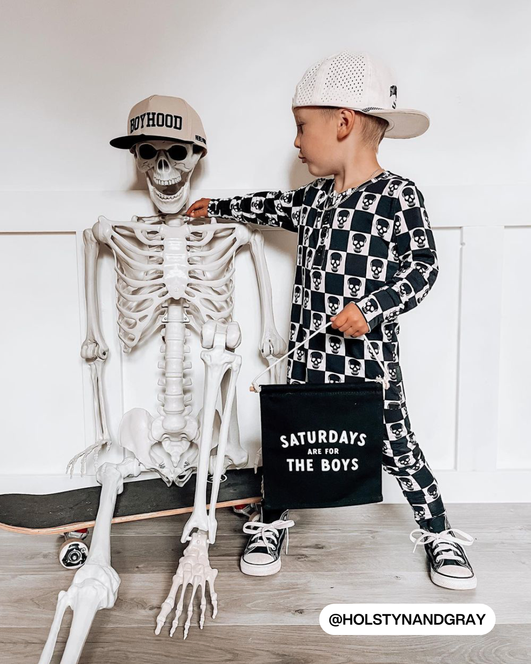 Saturdays Are For The Boys (Black) Canvas Hang Sign