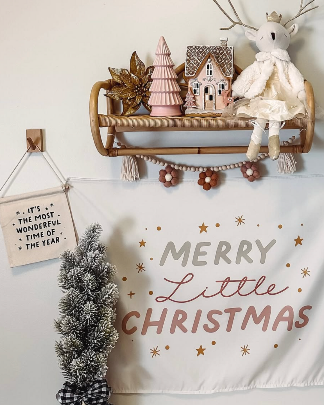 The Most Wonderful Time of The Year Christmas Canvas Hang Sign