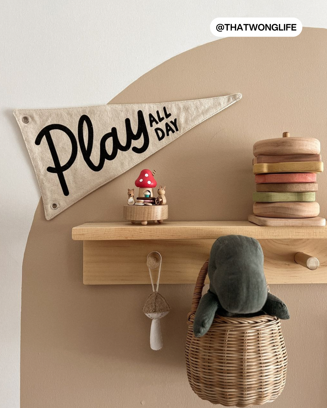 Play All Day Canvas Pennant Flag