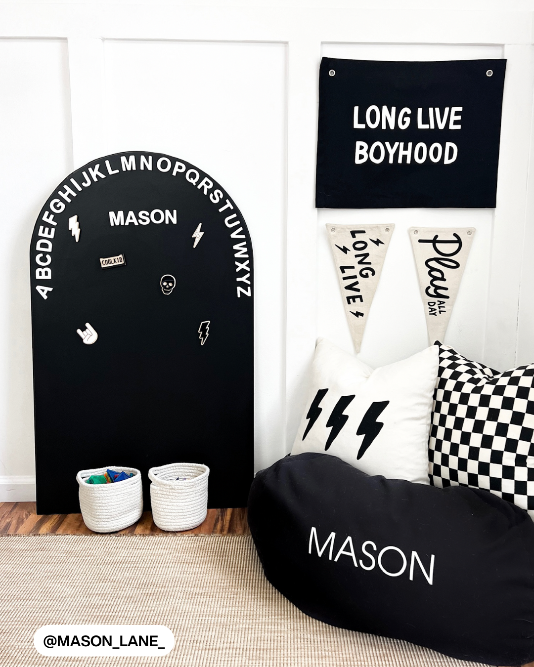 Play All Day Canvas Pennant Flag