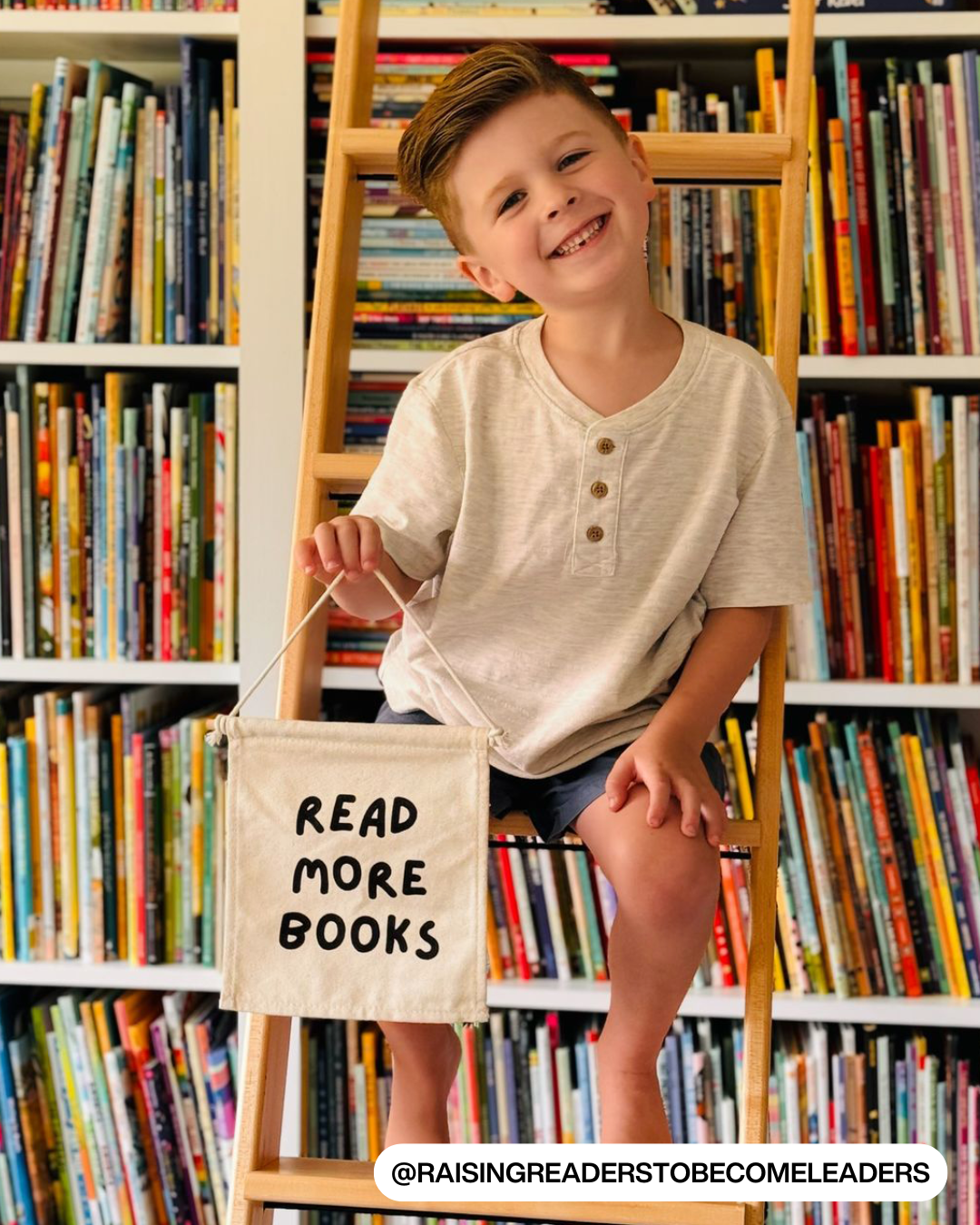 Read More Books Canvas Hang Sign