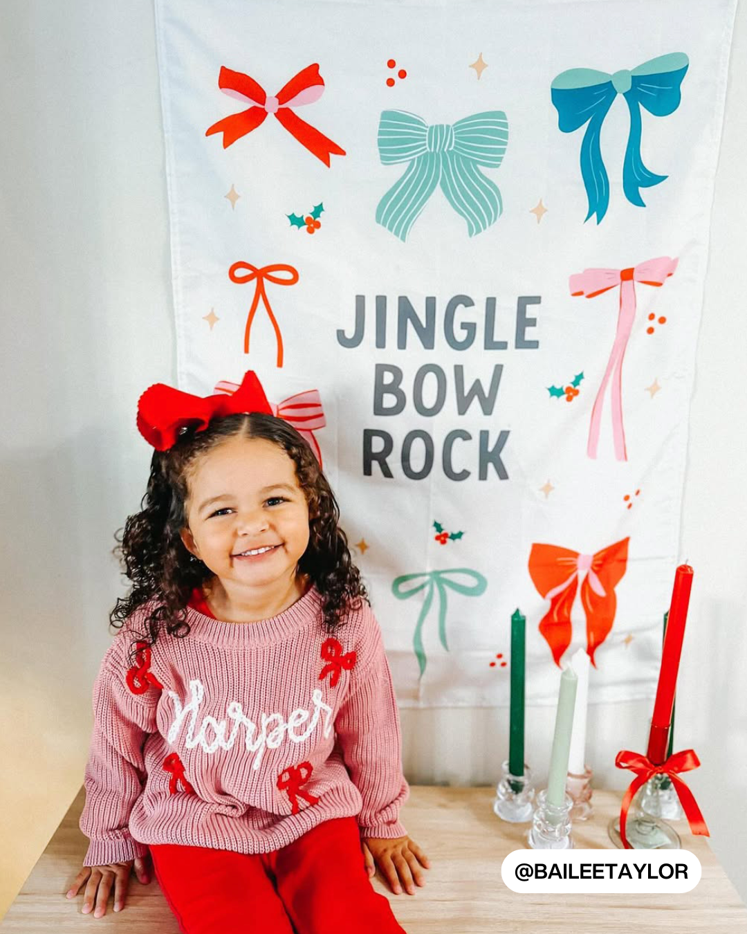 Jingle Bow Rock Banner