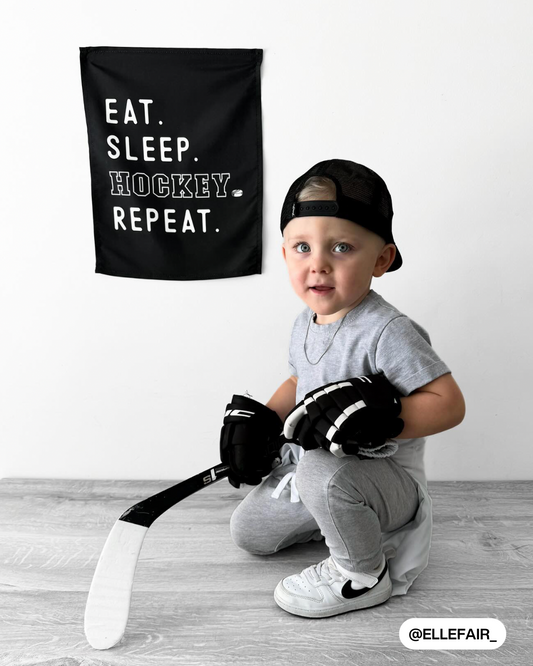 Eat Sleep Hockey Banner