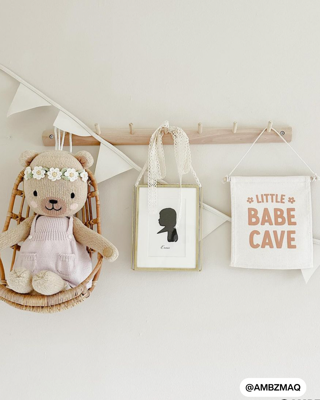 Little Babe Cave Canvas Hang Sign