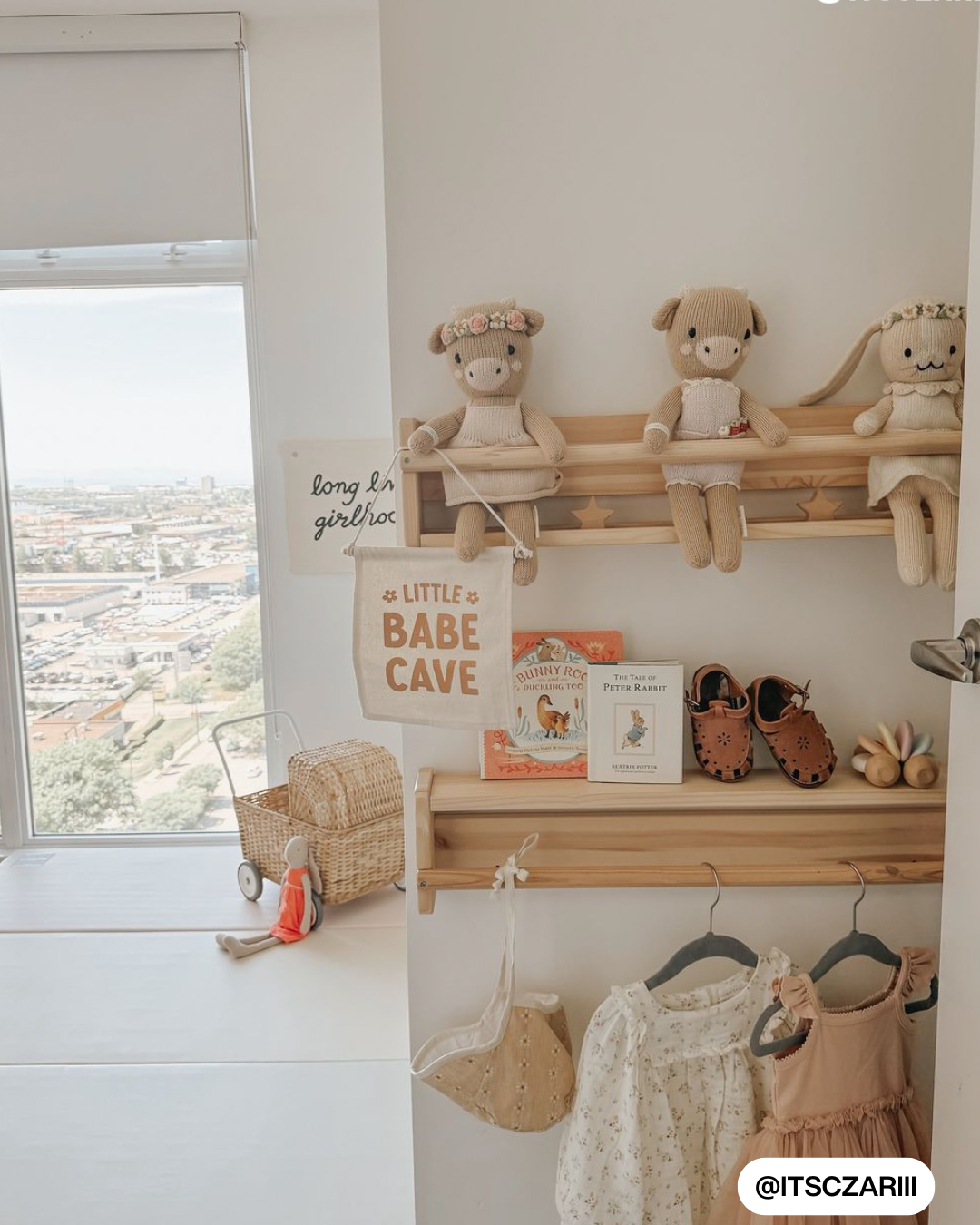 Little Babe Cave Canvas Hang Sign