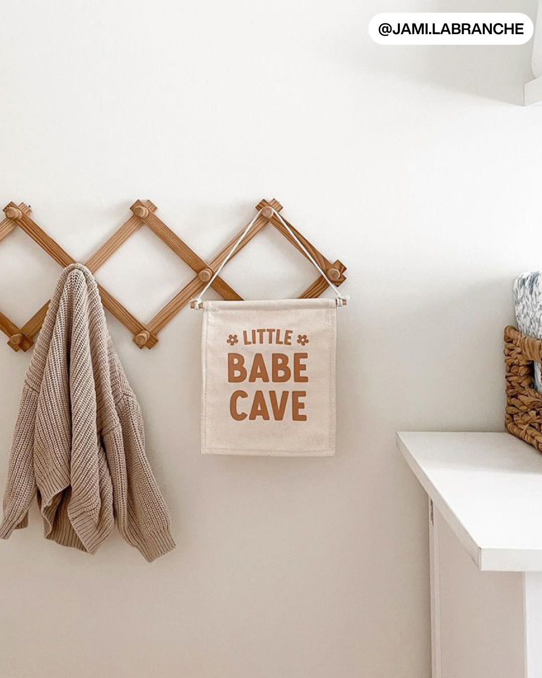 Little Babe Cave Canvas Hang Sign