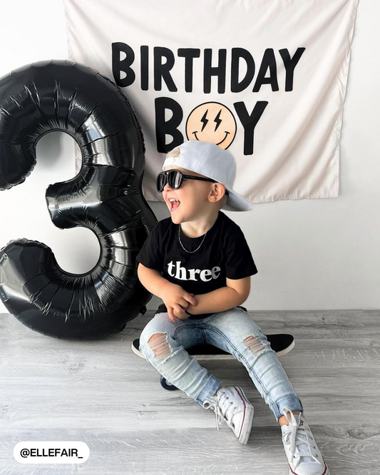 Birthday Boy Banner (Smiley)