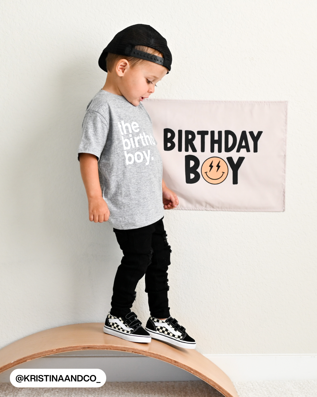 Birthday Boy Banner (Smiley)
