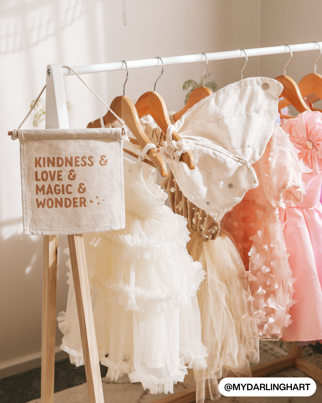 Kindness Love Magic Wonder Canvas Hang Sign