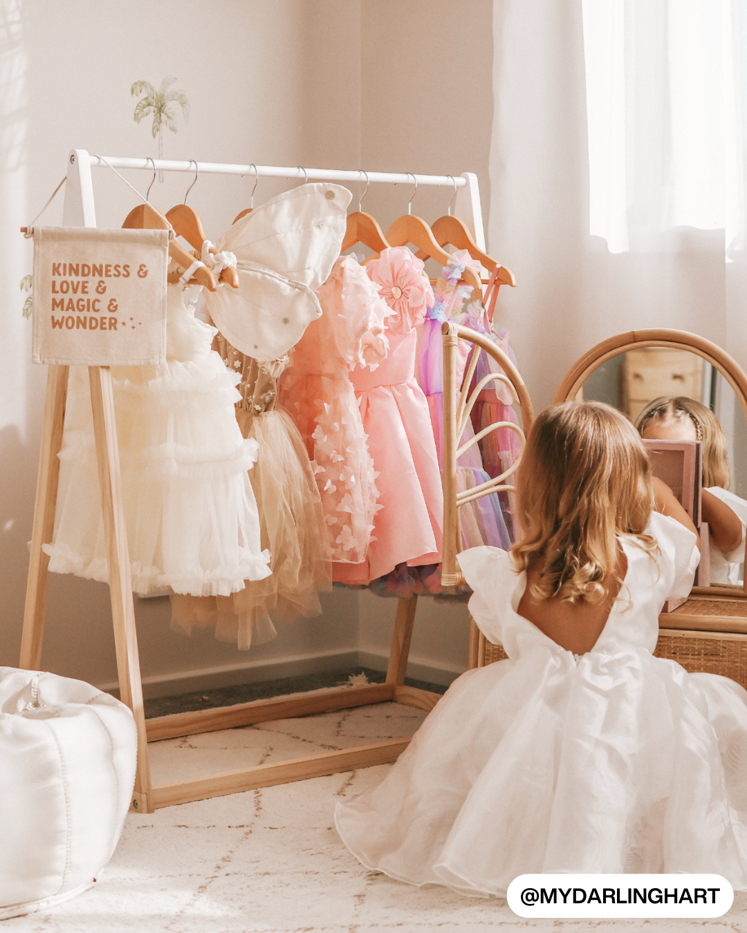 Kindness Love Magic Wonder Canvas Hang Sign