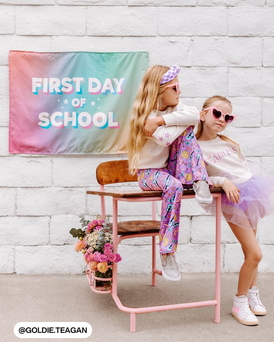 First / Last Day of School (Rainbow) Reversible Banner