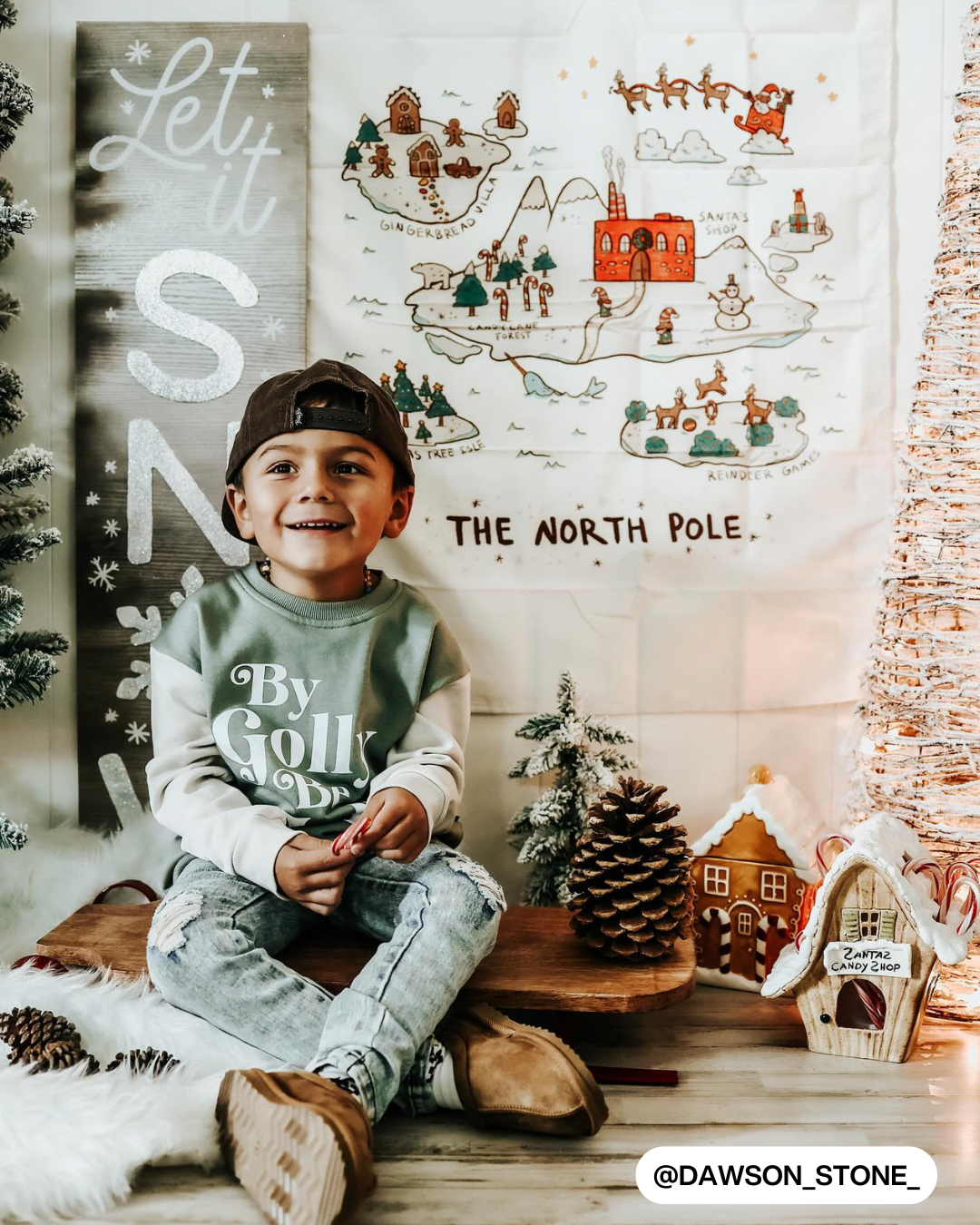 North Pole Map Banner
