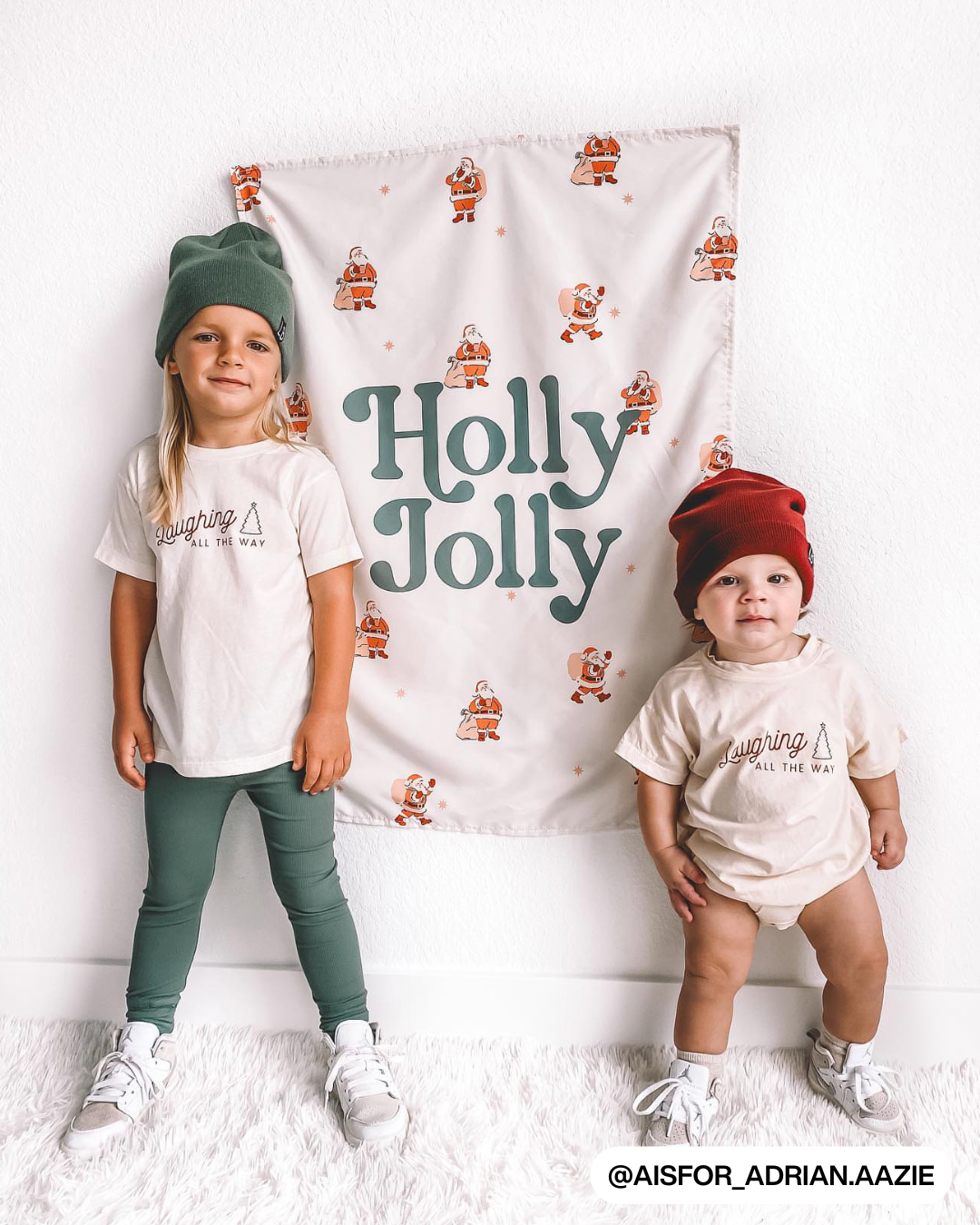 Holly Jolly Santa Banner