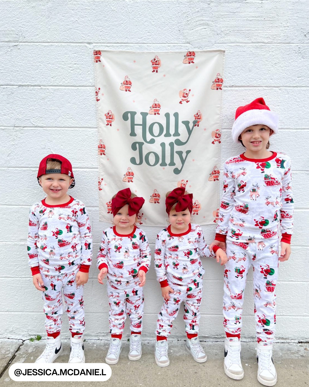 Holly Jolly Santa Banner