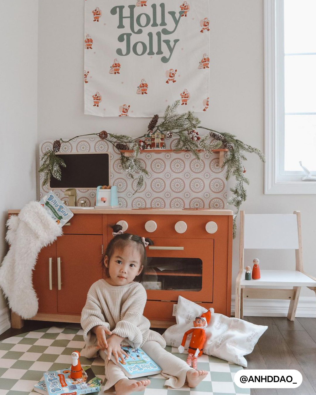 Holly Jolly Santa Banner