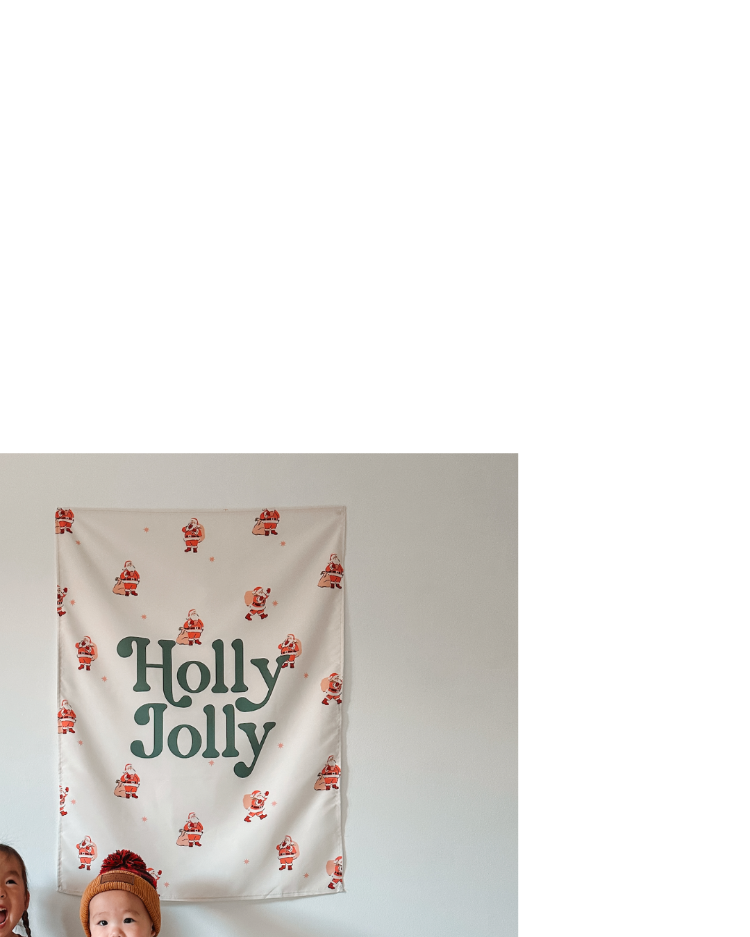 Holly Jolly Santa Banner