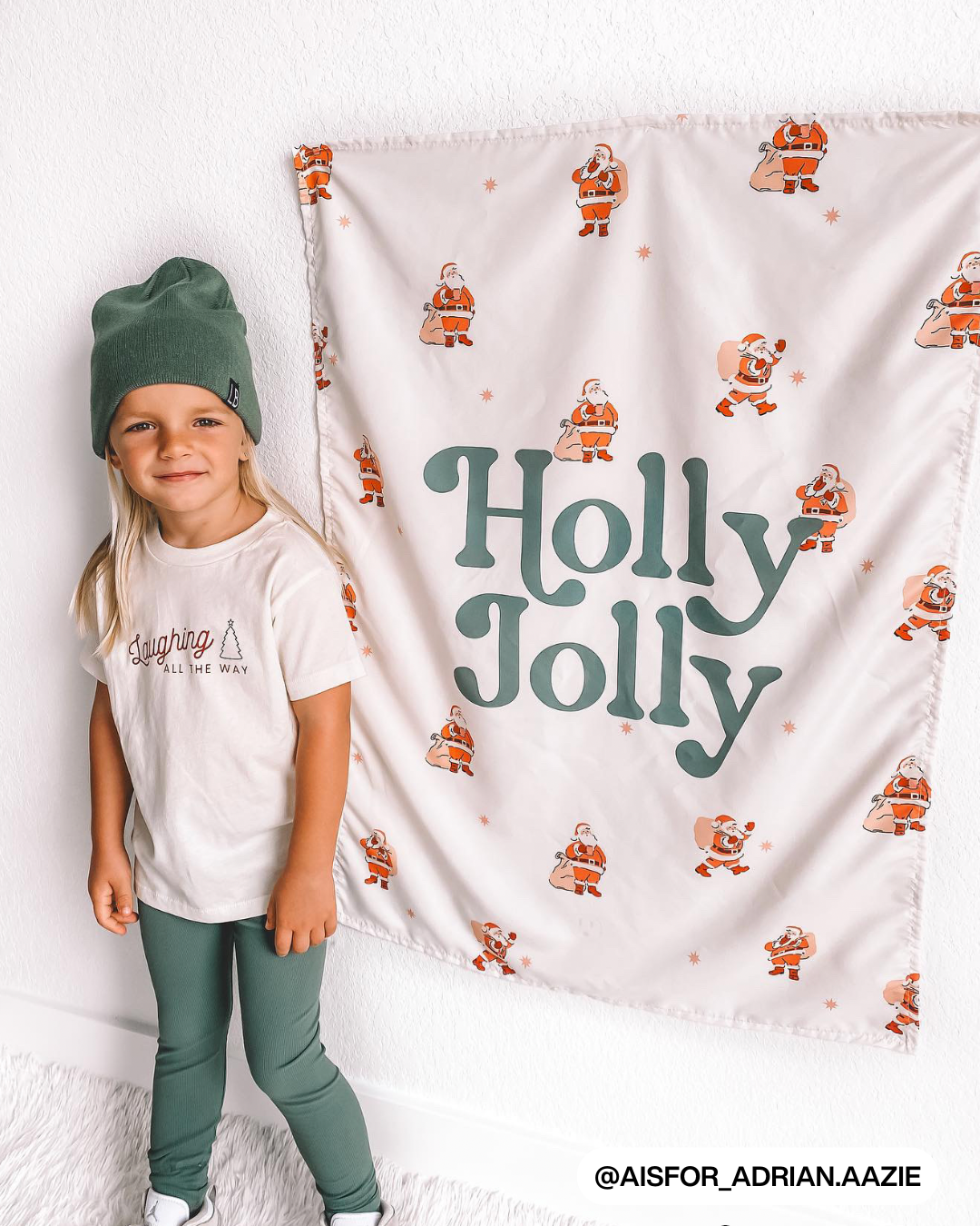 Holly Jolly Santa Banner