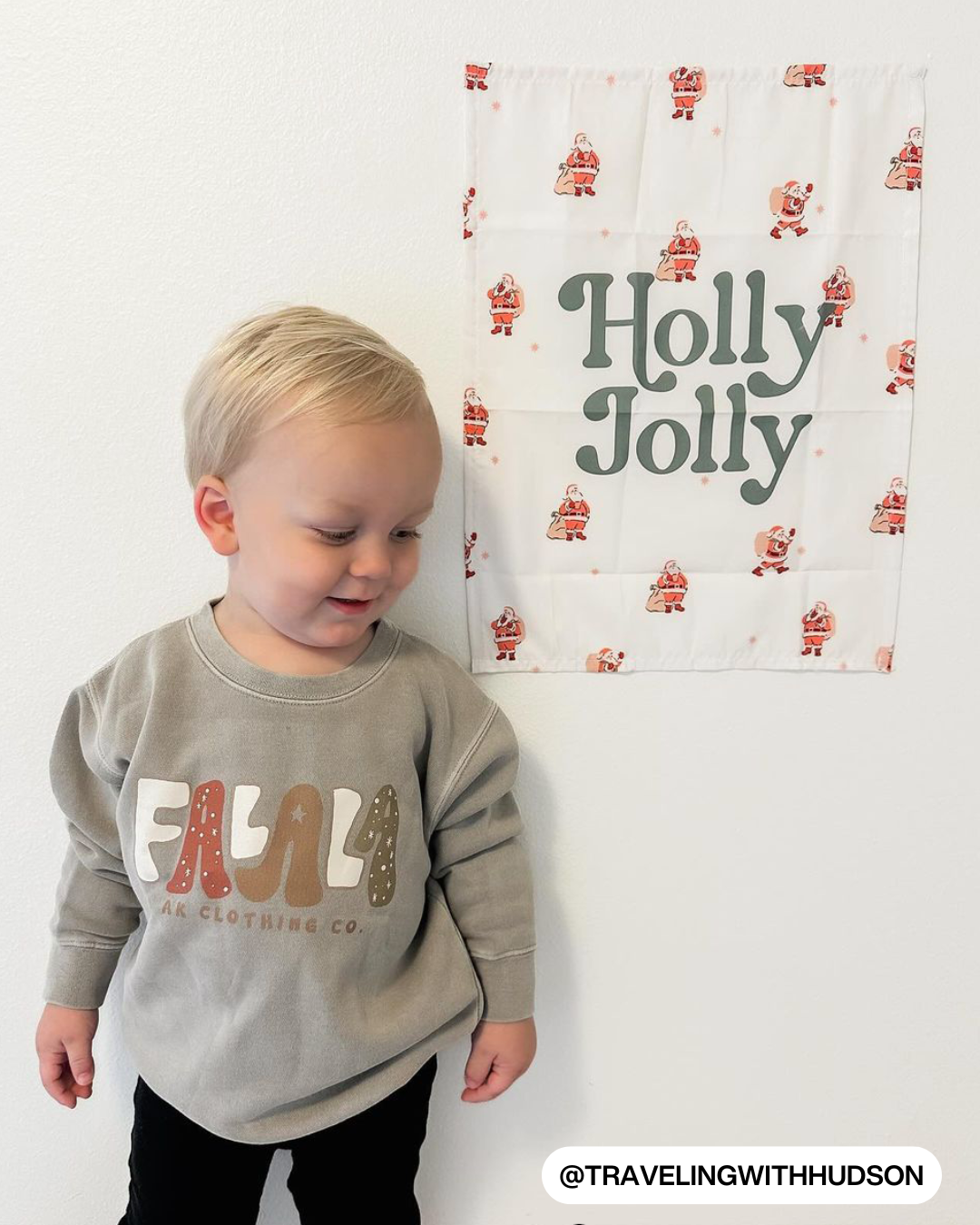 Holly Jolly Santa Banner