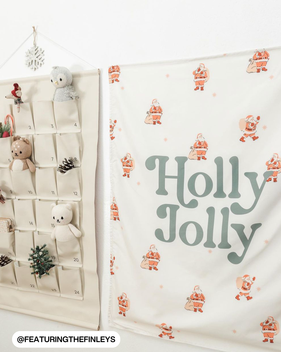 Holly Jolly Santa Banner