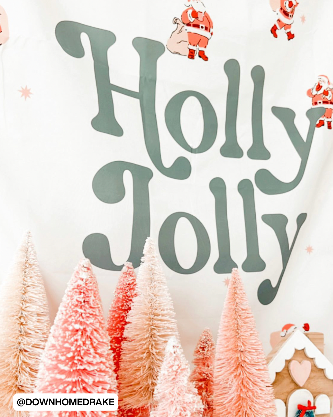 Holly Jolly Santa Banner
