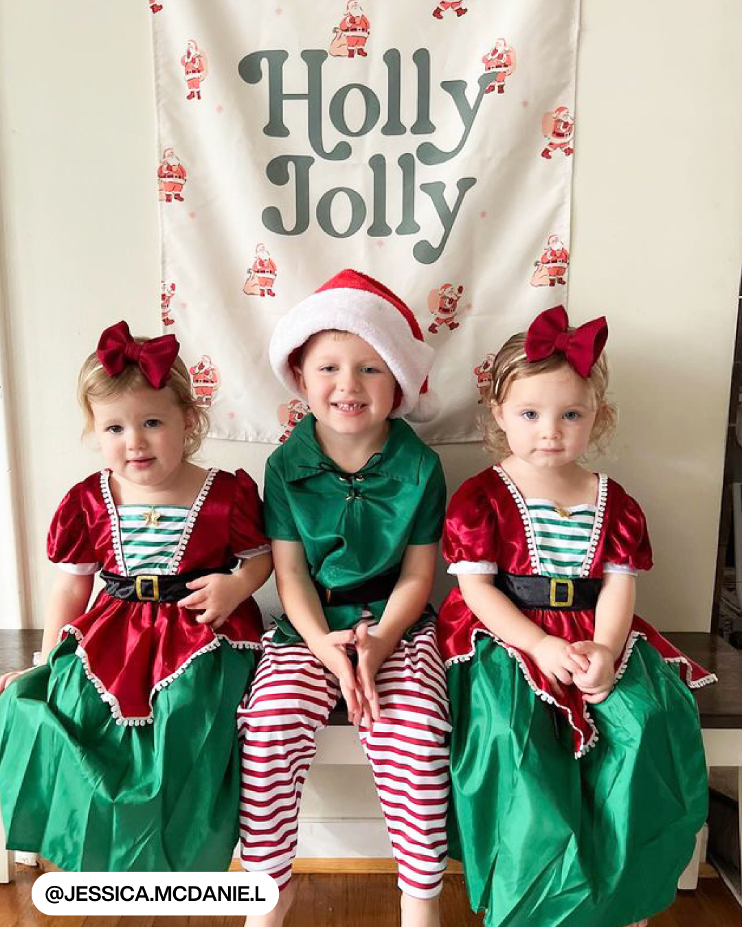Holly Jolly Santa Banner