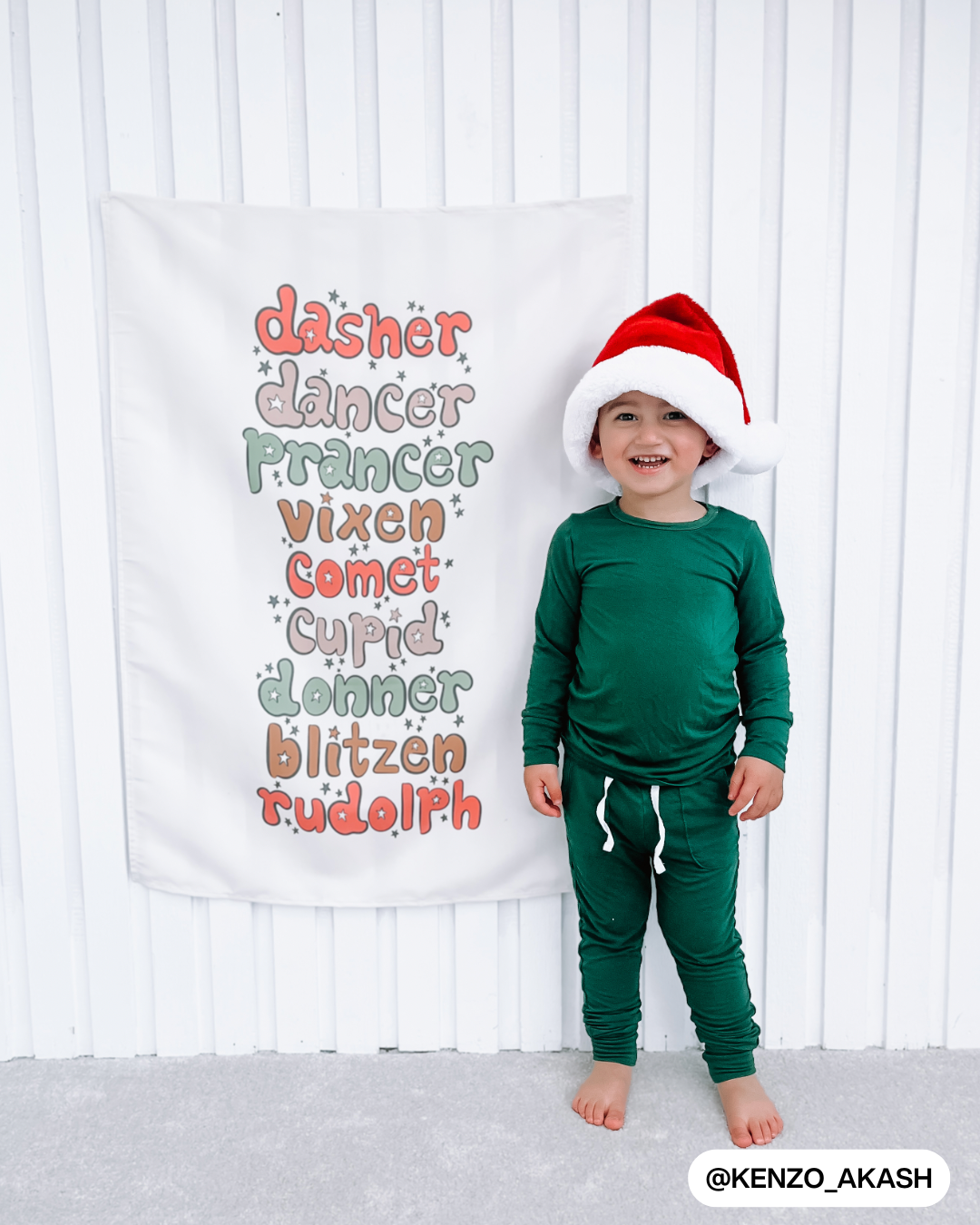 Santa's Reindeer List Banner