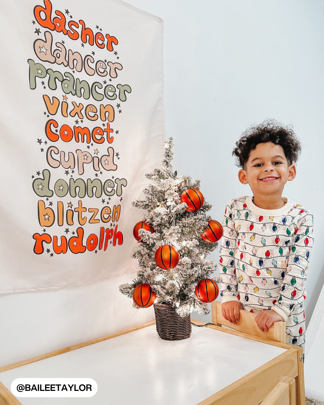 Santa's Reindeer List Banner