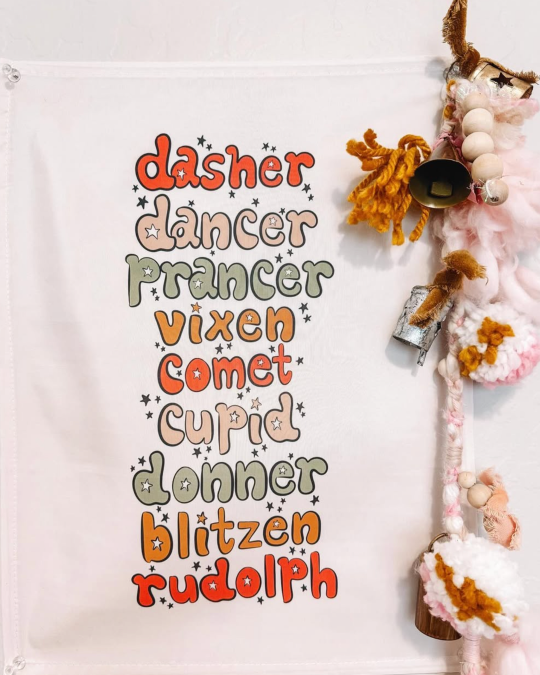 Santa's Reindeer List Banner
