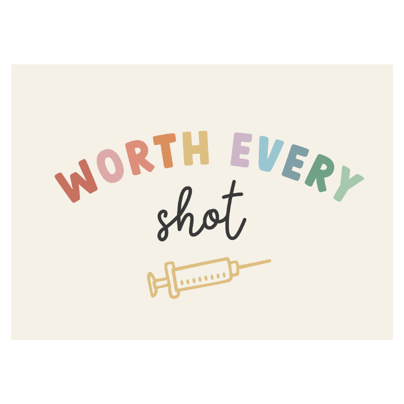 Worth Every Shot Banner (Rainbow)