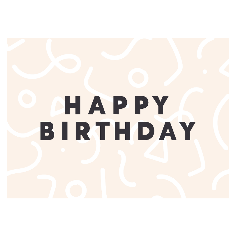 Happy Birthday Banner (Black)