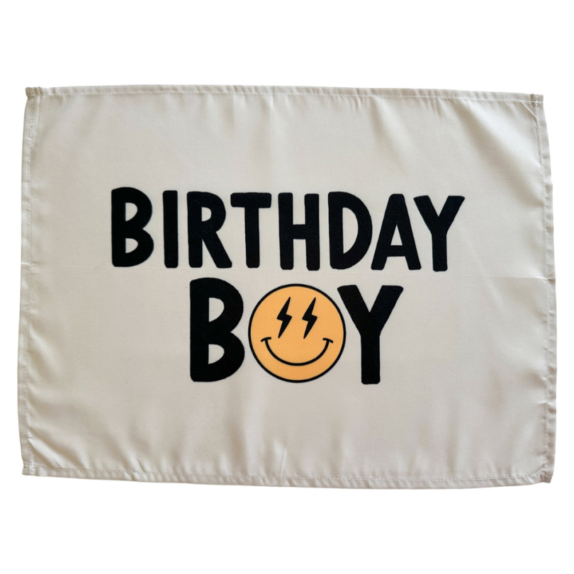 Birthday Boy Banner (Smiley)