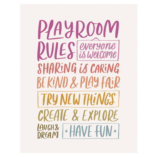 Playroom Rules Banner
