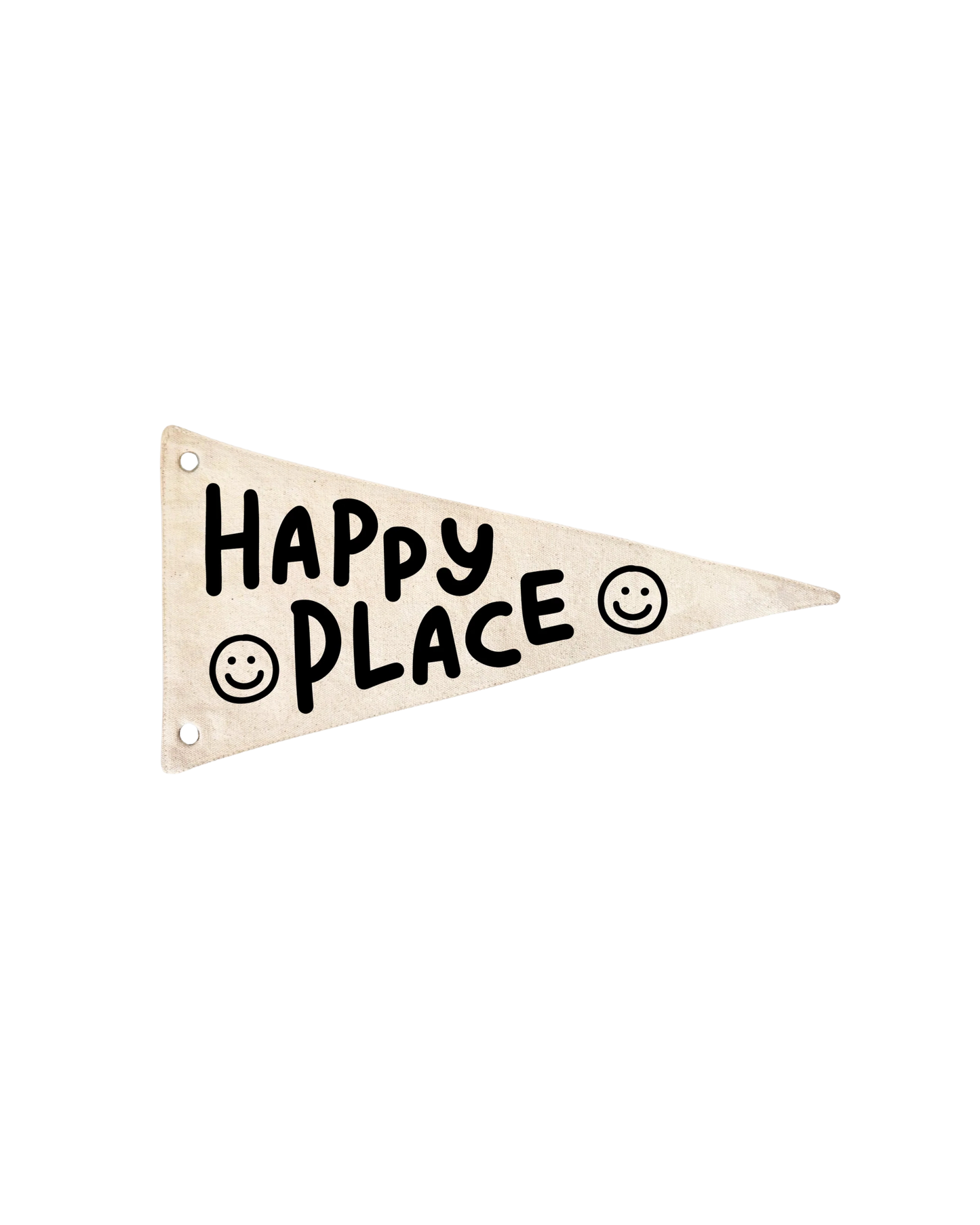 Happy Place Canvas Pennant Flag