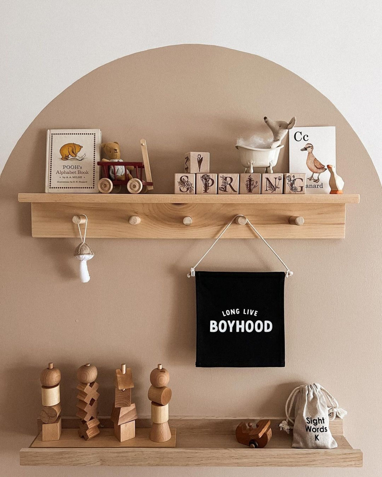 Long Live Boyhood (Black) Canvas Hang Sign