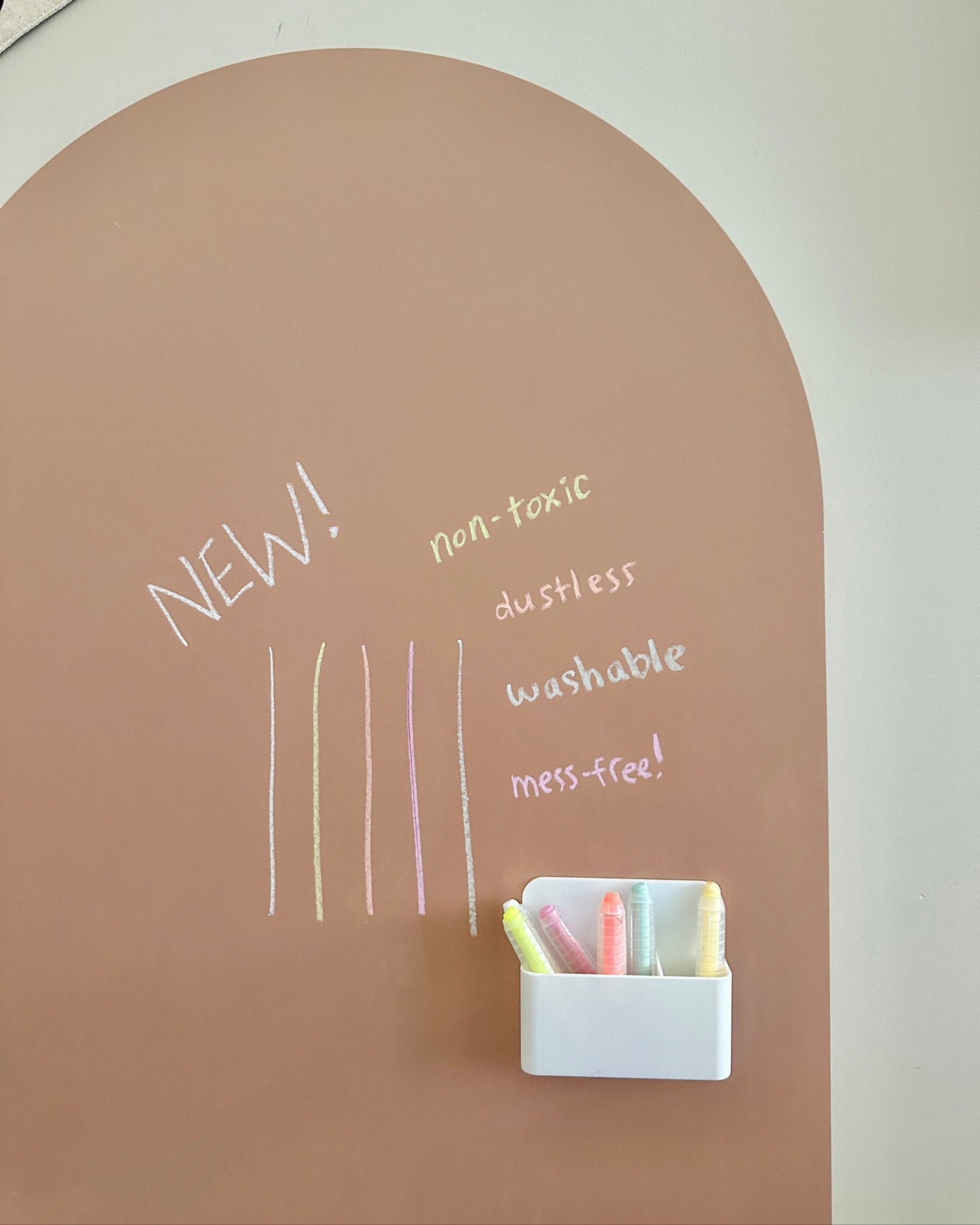 Dustless Chalk Crayons + Magnetic Holder Bundle for Magic Playwall