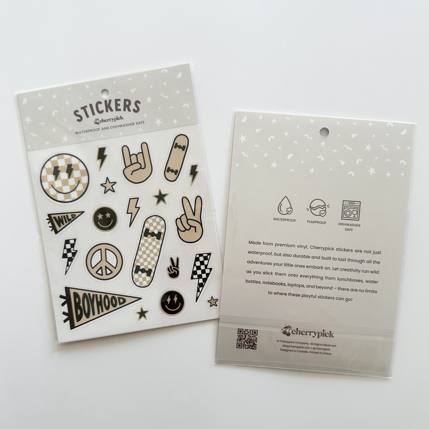 Boyhood Waterproof Sticker Sheet