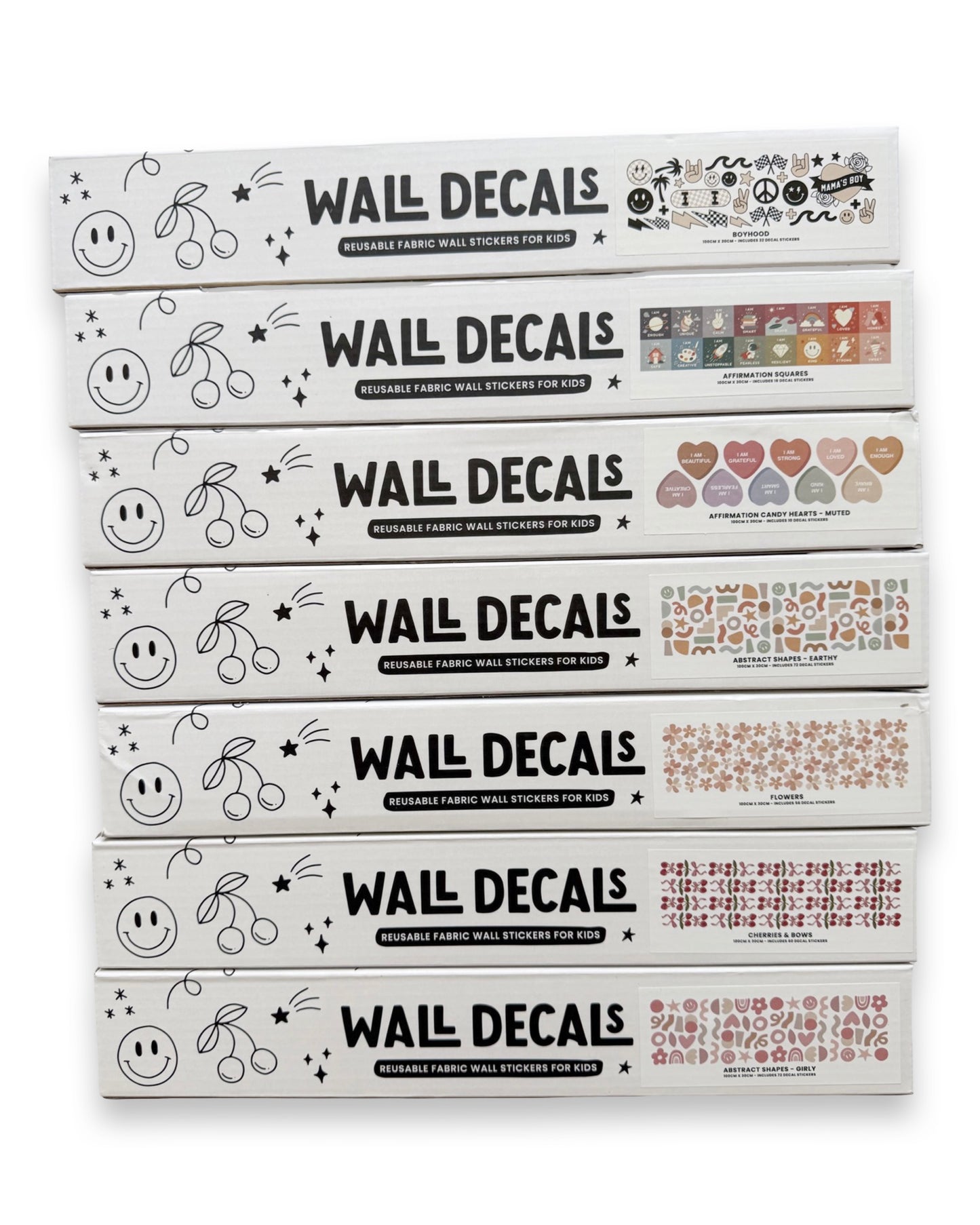 Peel & Stick Fabric Wall Stickers - Affirmation Squares