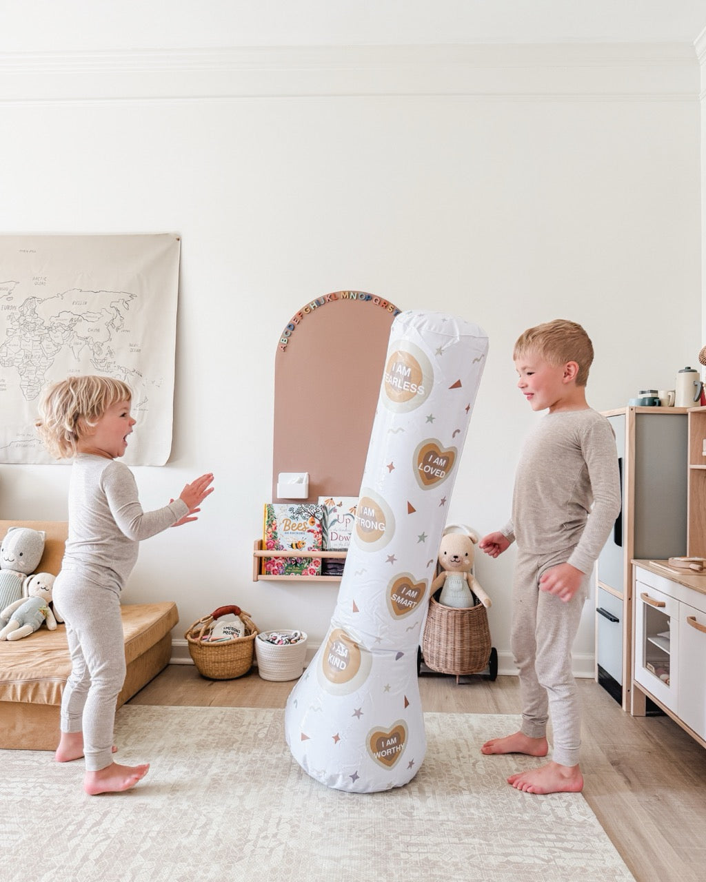 Magic Puncher - Inflatable Punching Bag for Kids with Positive