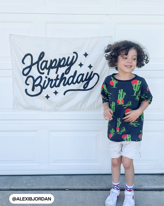 Happy Birthday Banner (B&W Classic)