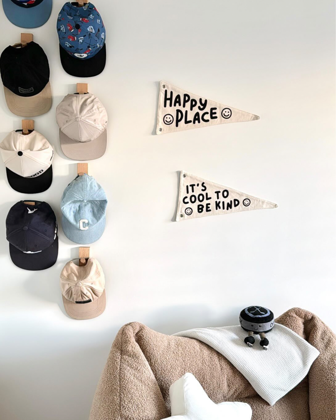 Happy Place Canvas Pennant Flag
