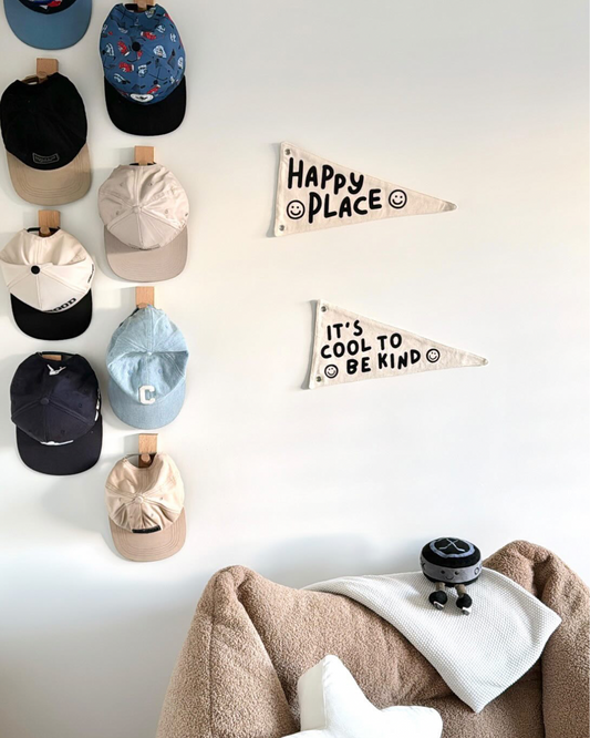 Happy Place Canvas Pennant Flag