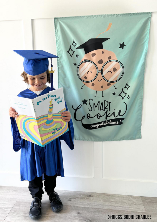 Graduation Smart Cookie Banner (Blue)